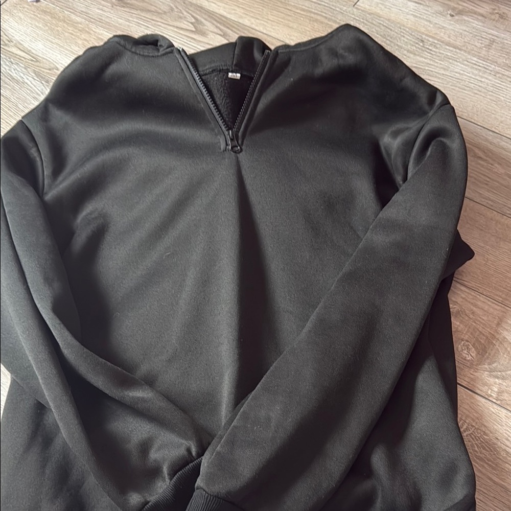 Men's Black Half-Zip Sweater